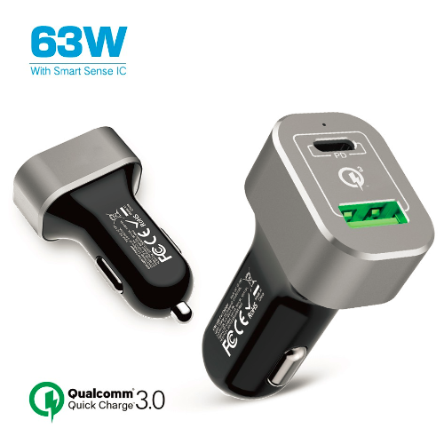 63W PD USB-C Car charger 
