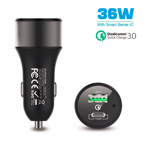 36w usb c pd car charger