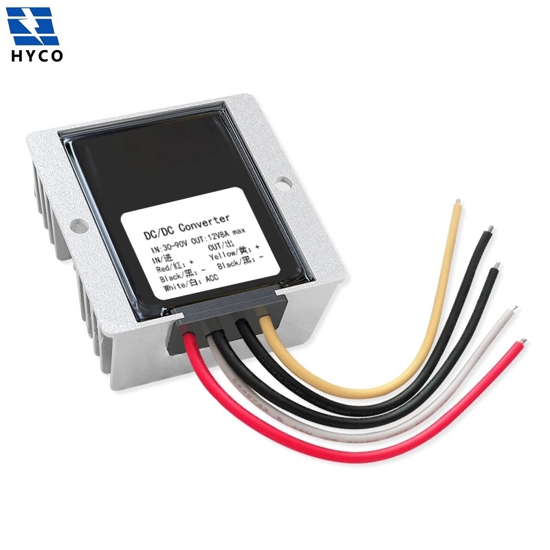 30-90V to 12V 5A 10A 15A 20A DC DC Buck Power Converter 48V 60V 72V 84V to 12V Step Down Voltage Module with ACC Enable Cable 