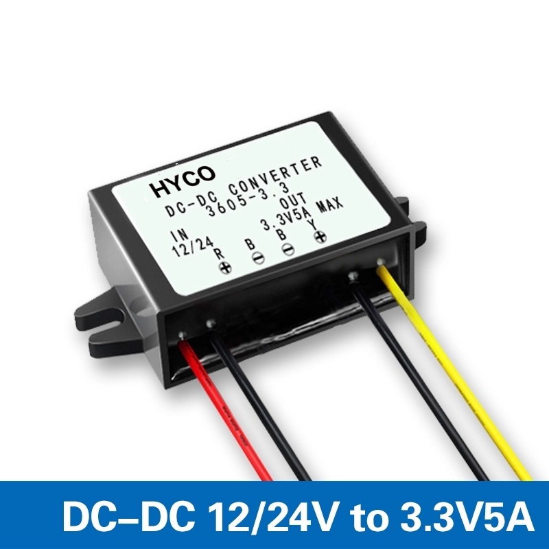 DC12V 24V to 3.3V 5A Step Down DC-DC Power Converter 